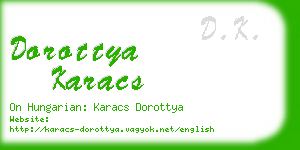 dorottya karacs business card